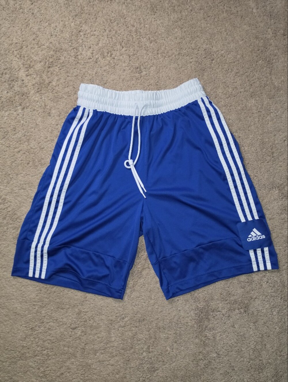 Mens Adidas Basketball Club Shorts Size Large Royal Blue Preloved But EUC